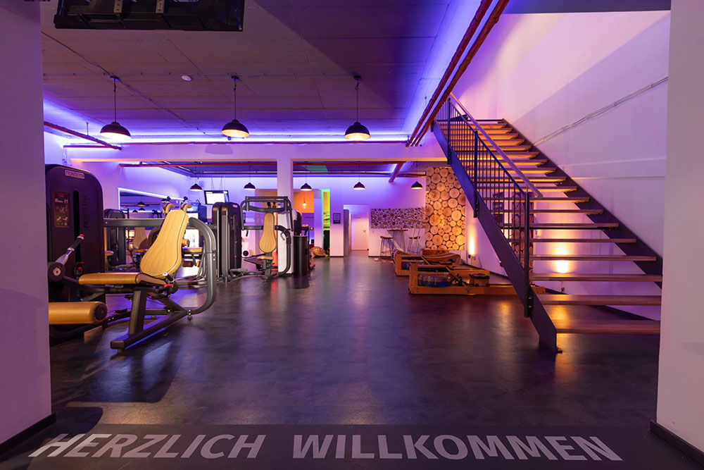 Eingangsbereich von einem Fitnessstudio
